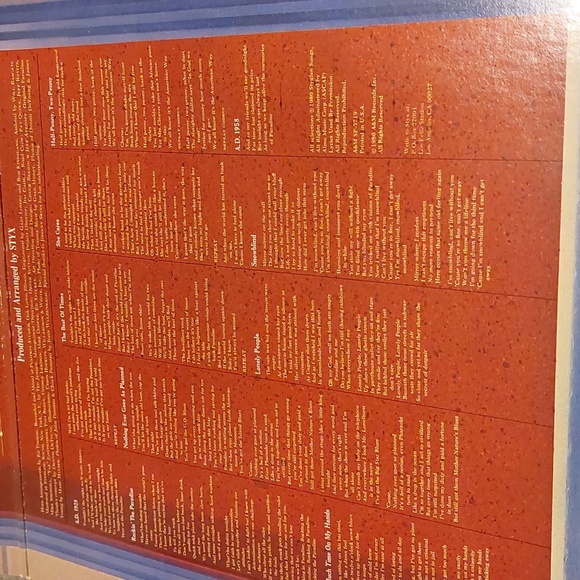 STYX "Paradise Theater" Album released in 1980 by A & M Records - Picture 3 of 7